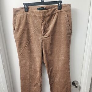 NWT PANTS CORDUROY SIZE 14  MID RISE FRONT POCKETS  BY RALPH LAUREN